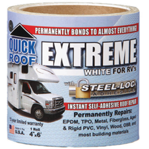Cofair Products Ube406 Quick Roof Extreme With Steel-Loc Adhesive - 4 X 6 White