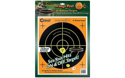 Caldwell 8" Orange Peel Bullseye Target, 5 Sheets