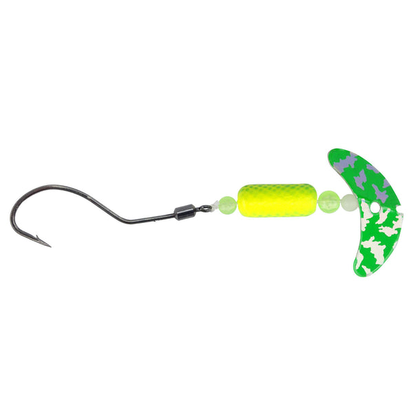 Mack S Lure Smile Blade Spindrift Walleye 1 Green Silver Tiger/Chartreuse Green Scale Fishing Swivels