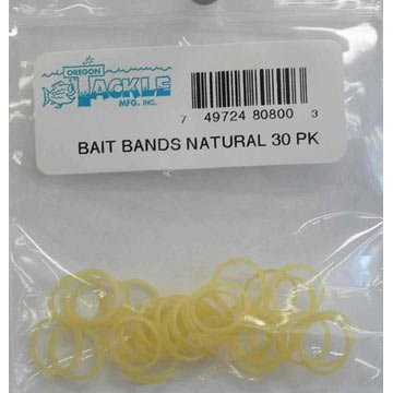Oregon Tackle Bait Bands (Pack Of 30), Natural