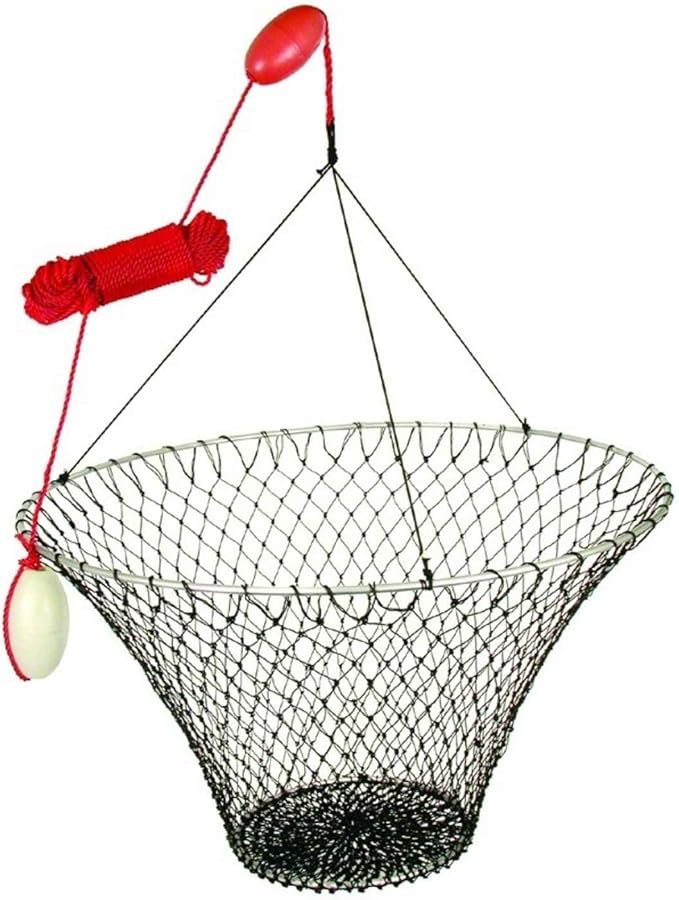 crab hoop net fishing Double Ring Folding Lobster Bait Trap Diameter 31" : Sports & Outdoors The extra Promar Hoop Net Pro Kit