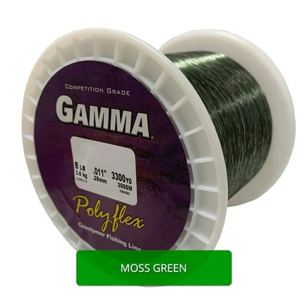 Gamma Polyflex Copolymer Fishing Line Bulk Spool Moss Green 10Lb 3000Yd