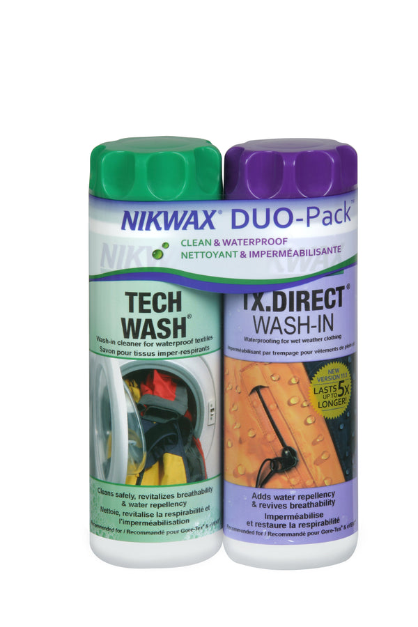 Nikwax Hardshell Duopack Wash-In Cleaner & Waterproofing Restorer