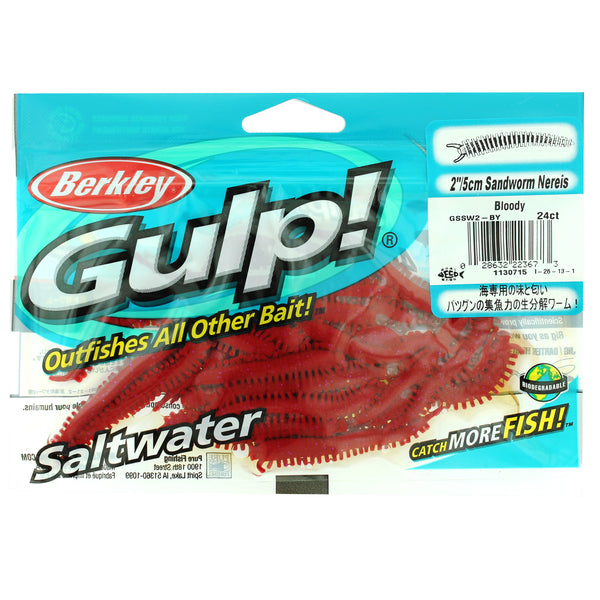 Berkley Gulp! Saltwater Sandworm - 2in - Bloody