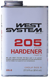West System 205 Hardener Extra Strength Epoxy Fast Hardener Curing Agent 27.5 Oz