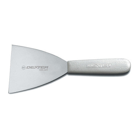 Dexter Russell 19833 - Griddle Scraper, High Carbon Steel, White Handle, 4