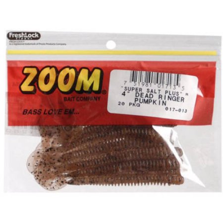 Zoom 4 Dead Ringer Worms 20-Pack Pumpkin - Frsh Wtr Soft Plastic