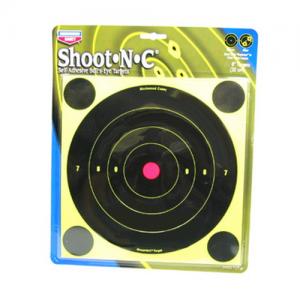 Birchwood Casey Shoot-N-C Adhesive Target Red Round Bullseye Splatter 8
