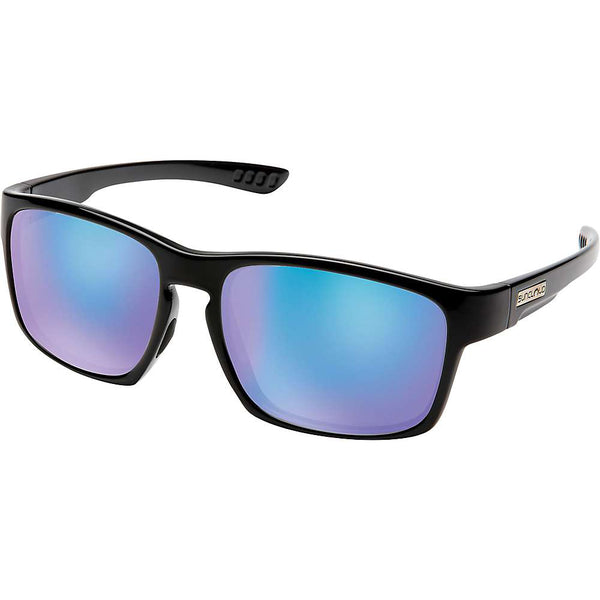 Suncloud Fairfield Polarized Sunglasses - One Size - Black / Polarized Blue Mirror