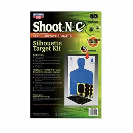 Birchwood Casey Shoot-N-C 12" X 18" Silhouette Targets Kit (2 - 12" X 18", 2 - 9", 6 - 4")