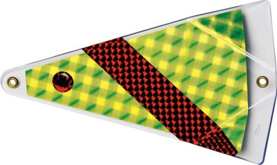 Big Al's Fish Flash - 10'' - Tracker Lazer Chartreuse /Red