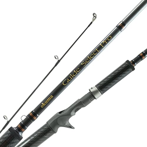 Guide Select Pro Rods 2 Piece Heavy Casting Premium 3K Woven Carbon Fiber Grips Stainless Steel Hook