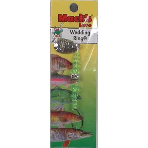 fish lure wedding rings Mack's Lure Wedding Ring Classic Spinner Lures Size 4 Fluorescent Chartreuse – Mack's Lure