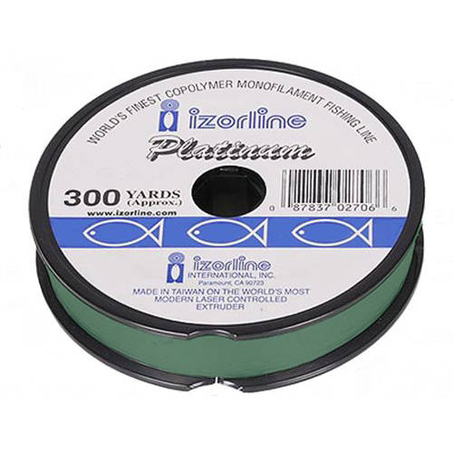 Izorline Platinum Monofilament Line 300-Yard Spool - Green - 12 Lb.