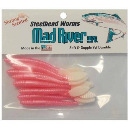 Mad River Steelhead Worms - 3" - Pink/Purple/Pearl Tail