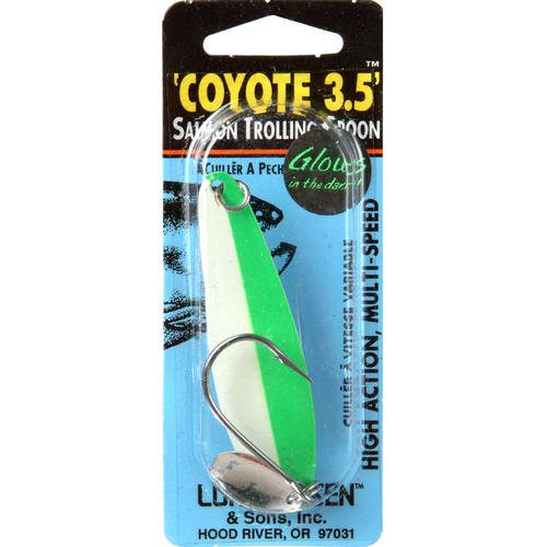 Luhr Jensen Coyote Spoon Fishing Lure 3  Everglow/Green