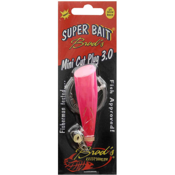 B.S. Fish Tales Super Bait Cut Plug 3   Hot Pink