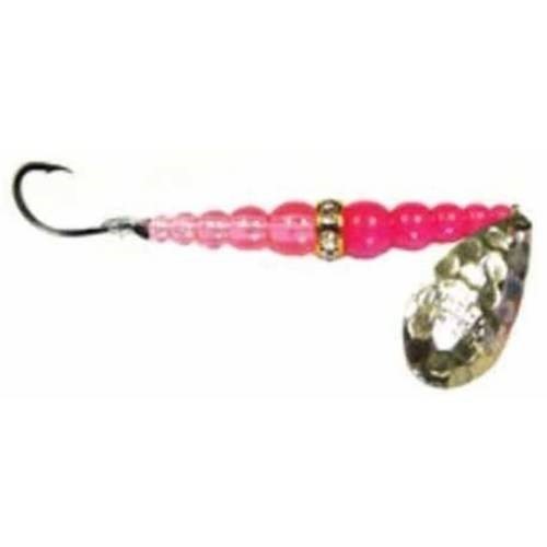 Mack's Lure Wedding Ring Classic Spinner - 48" - Hot Pink/Fluorescent Pink/Hammered Nickel