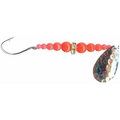 Mack's Lure Wedding Ring Classic Spinner Lures Size 8 Fluorescent Orange/Nickel