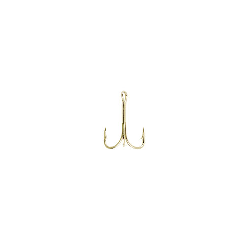 Treble Hook Size 10, 14 Oz, CurvedForged, 2X Strong Heavy Wire, Gold