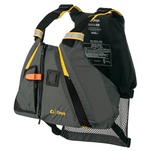 122200-300-060-18 Movevent Dynamic Paddle Sports Vest, Yellow & Grey - Extra Large & 2XL