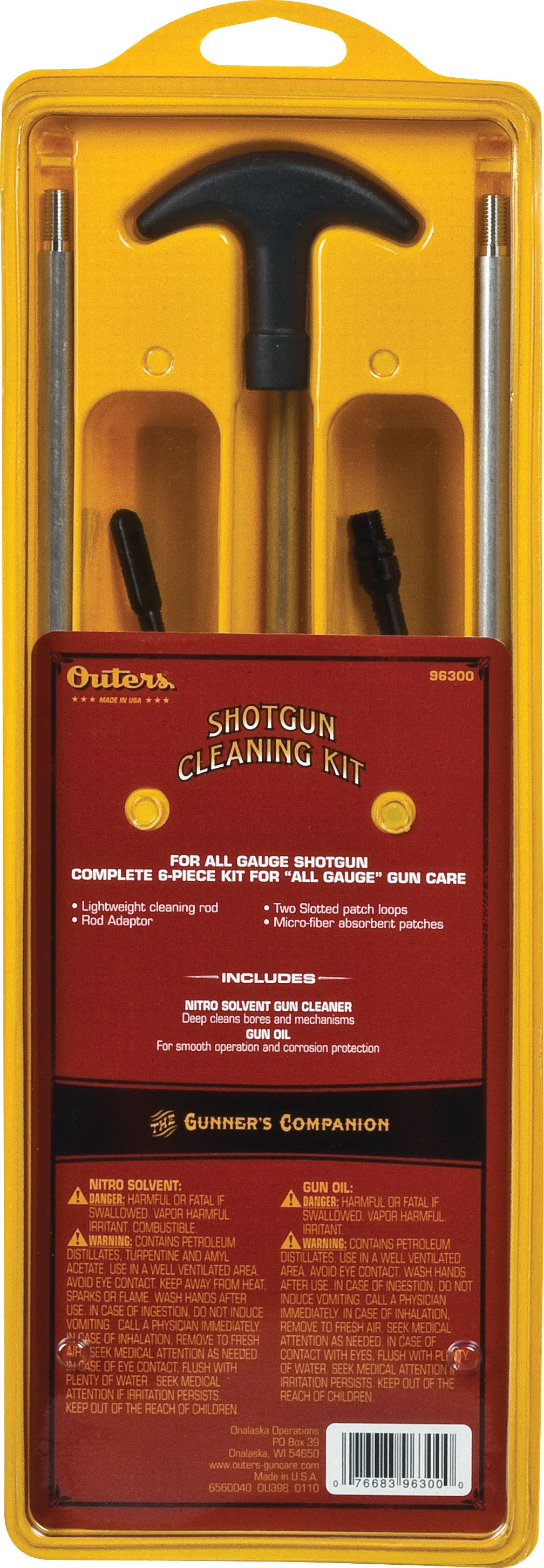 Outers 12 Gauge Aluminum Rod Shotgun Cleaning Kit (Clamshell) for sale  online