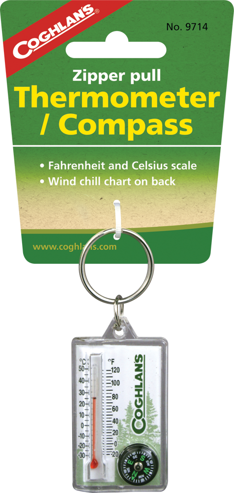 Coghlan's Zipper Pull Thermometer & Compass