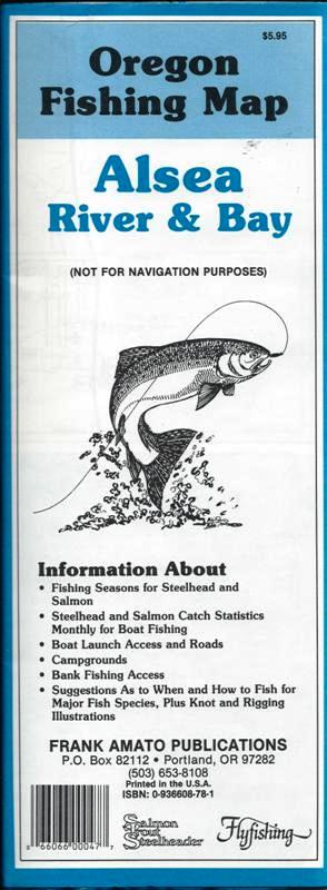 Oregon Fishing Map Alsea River & Bay Map By Frank Amato Publications