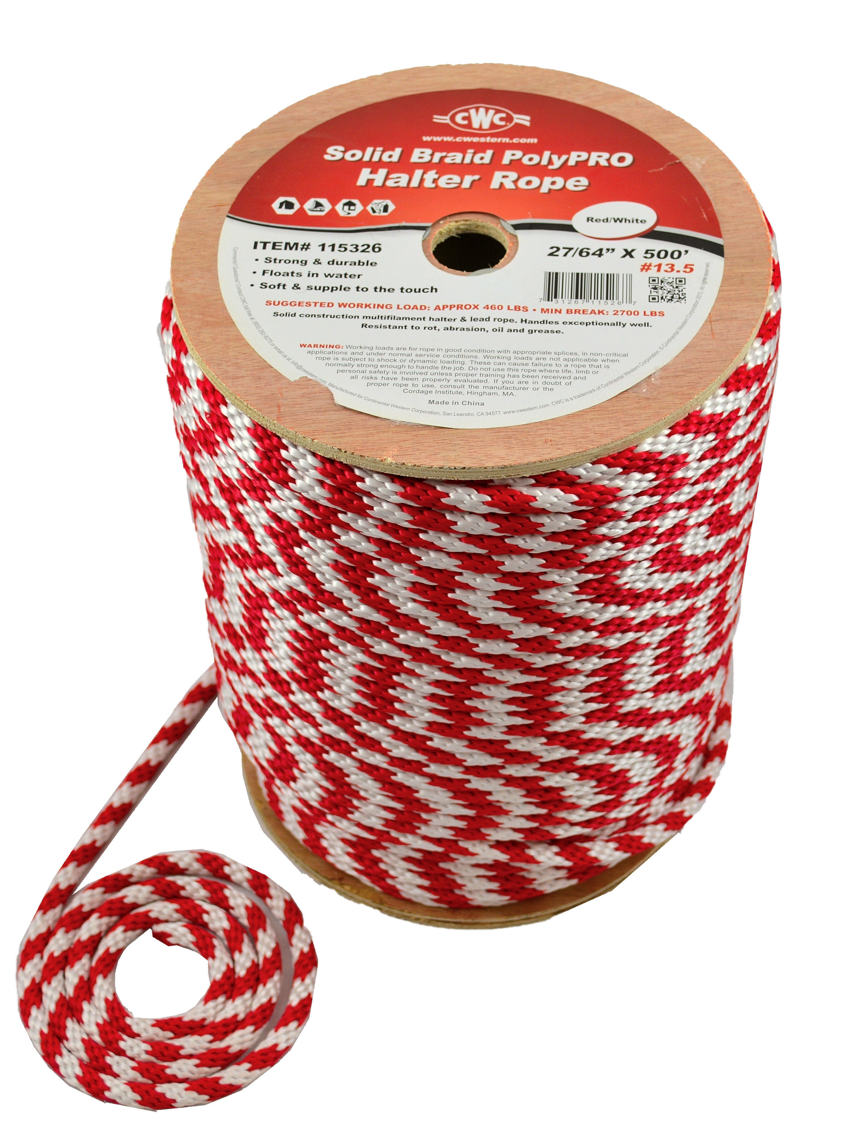 CWC Solid Braid PolyPRO Halter Derby Rope