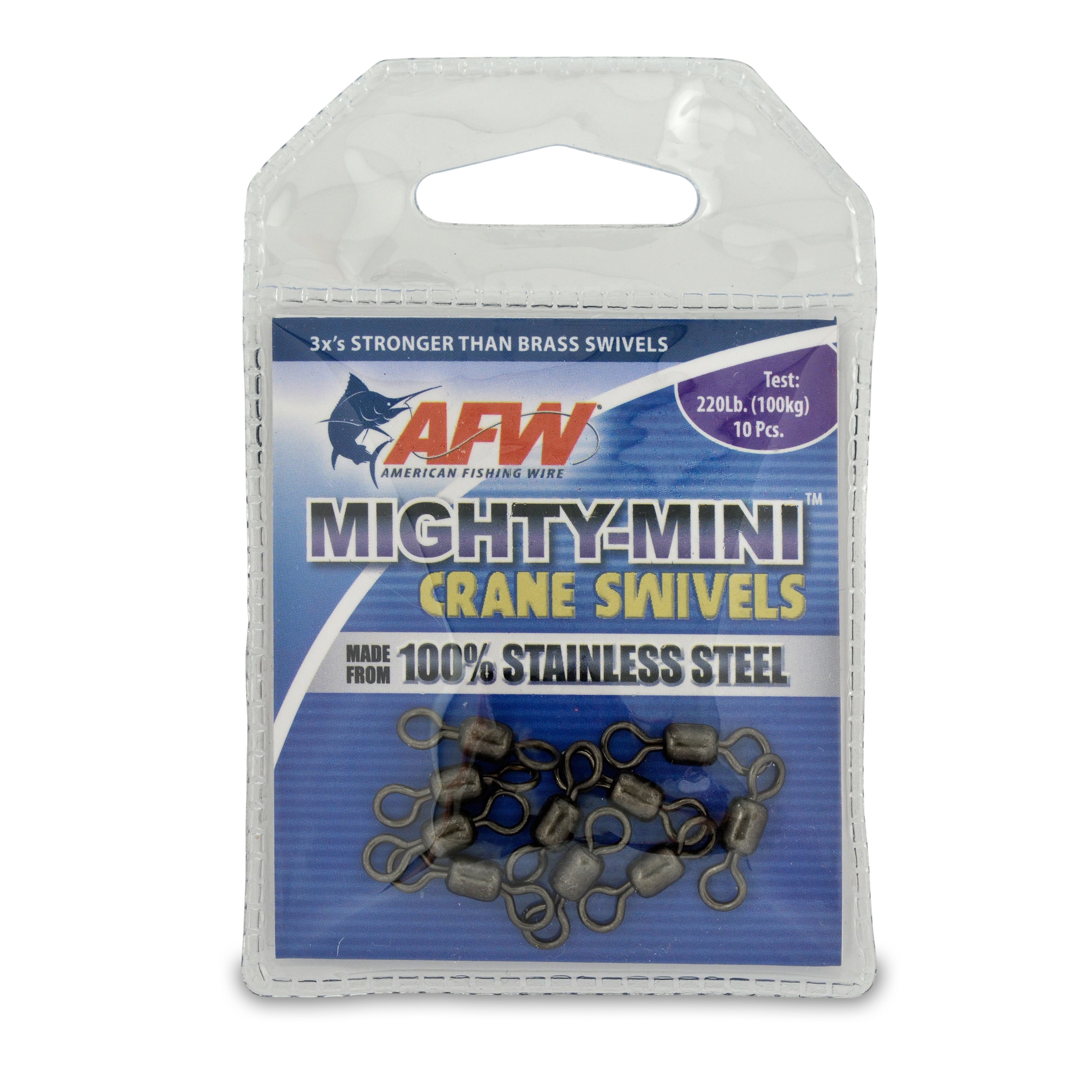 American Fishing Wire Mighty-Mini Stainless Steel Crane Swivels