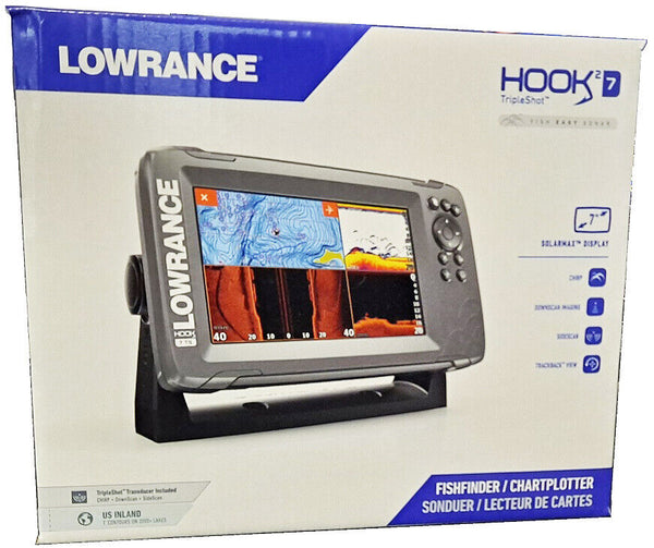 Lowrance Hook2-7 with TripleShot Transducer and US Inland Maps