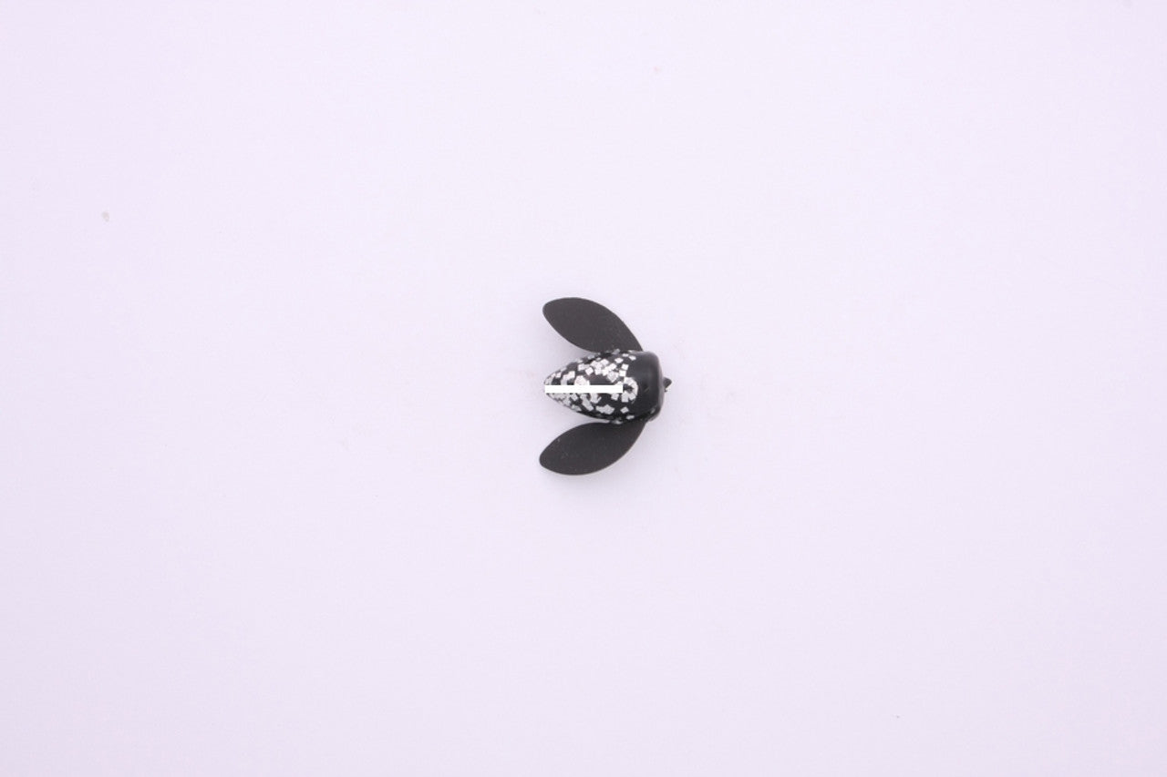 Yakima Bait Spin-N-Glo B12-Sz 6 Black Silver Flake Black Wing