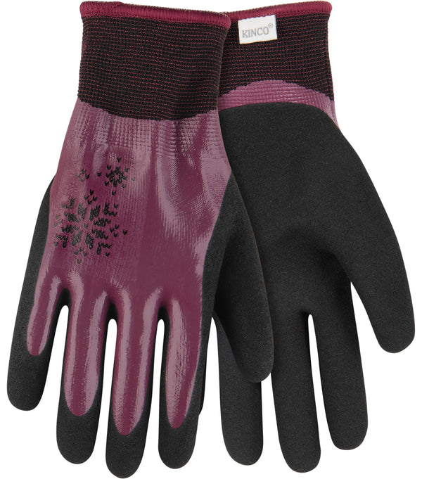 Kinco HydroFlector Lined Waterproof Thermal Knit Shell & Double-Coated Nitrile Gloves Women's