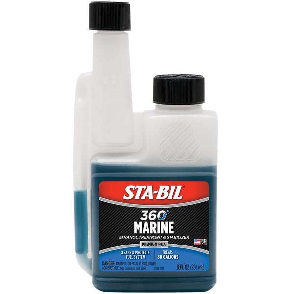 Sta-Bil 360 Marine Ethanol Treatment and Fuel Stabilizer 8 Oz. Treats 80 Gallons of Fuel