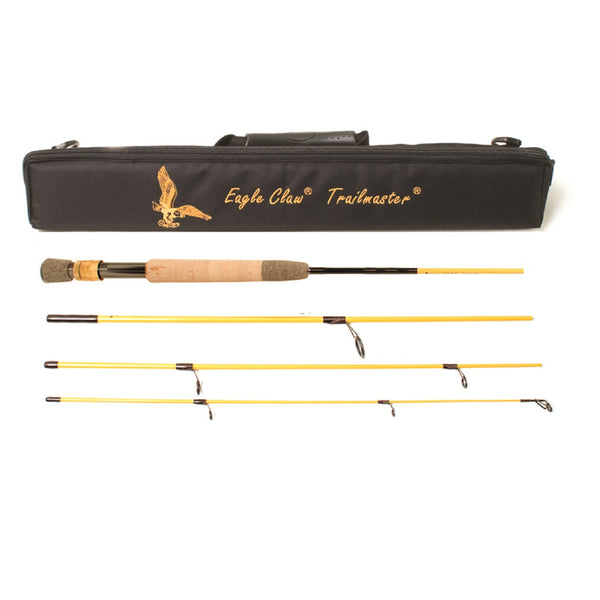 eagle claw trailmaster fly spin combo Eagle Claw Trailmaster Spin/Fly Rod 4 Pc. 76 M