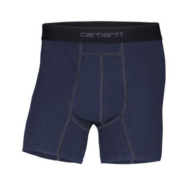 Carhartt Men'S Cotton Blend 5 Boxer Brief 2 Pack, Black Sku - 324794