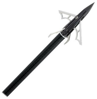 1201384 100 Grain Nap Dark Knight 4 Blade Broadhead Black - Pack of 3 ZZZ