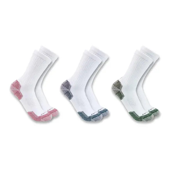 Carhartt Midweight Cotton Blend Crew Sock 3 Pack Women's