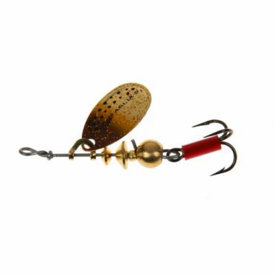Mepps Aglia In-Line Spinner 1/3 Oz Plain Treble Hook Silver/Red/White Blade B4