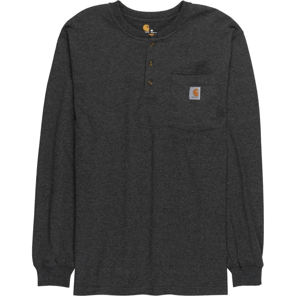 Carhartt Men'S Regular X Large Carbon Heather Cotton/Polyester Long-Sleeve T-Shirt