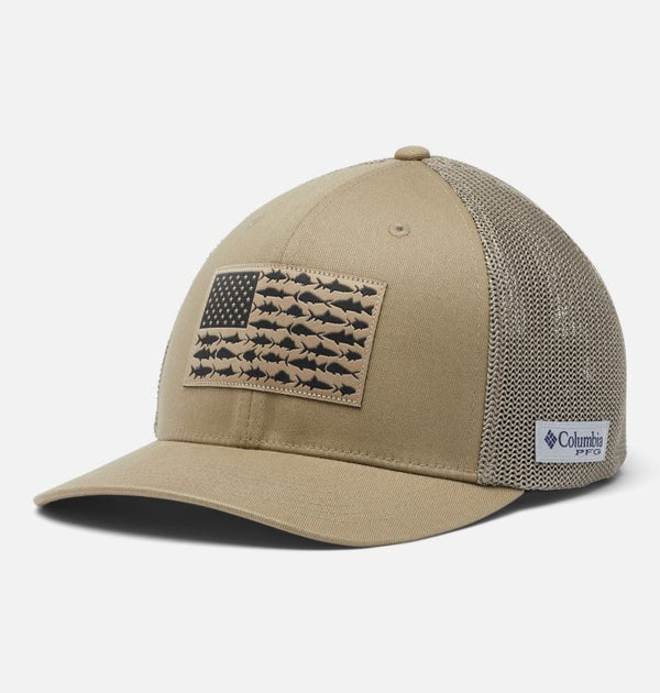Columbia PFG Fish Flag Mesh Ball Cap
