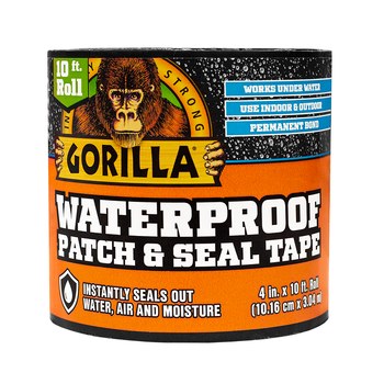 Gorilla Black Patch & Seal Tape - 4 in Width x 10 ft Length