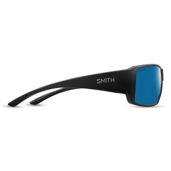 Smith Optics Guide's Choice XL Sunglasses Matte Black Frame ChromaPop Glass Polarized Blue Mirror Lens 20444800363QG