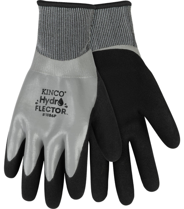 Kinco HydroFlector Lined Waterproof Thermal Knit Shell & Double-Coated Nitrile Gloves
