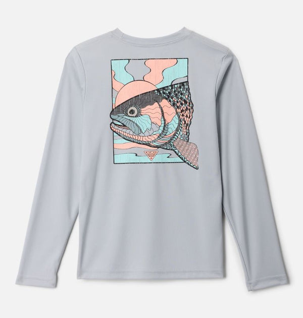 Columbia Boys' PFG Terminal Tackle Fish Shine Long Sleeve Shirt