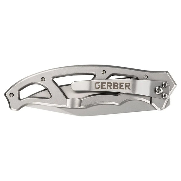 Gerber Paraframe Mini 5.25 Plain Edge Blade Folding Knife with Clip Stainless Steel
