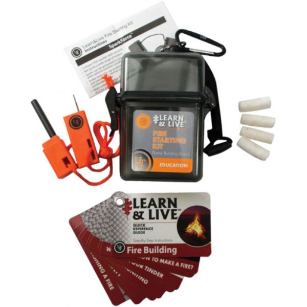 Ust-1156864 Learn & Live Kit Fire Starting Kit, Hang Sleeve