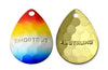 Shortbus Flashers 3.5 Spinner Blade - Blue Tip Rainbow