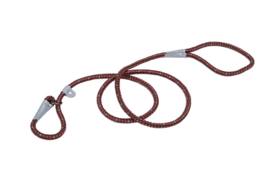 K9 Explorer Braided Rope Reflective Dog Slip Lead Berry 6-Ft Long 1/2-In Wide