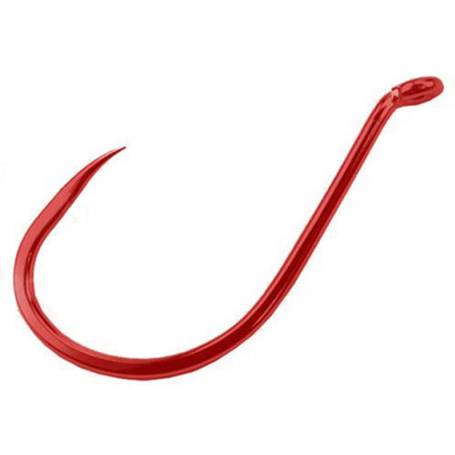 Gamakatsu Octopus Hook Barbless Needle Point Offset Ringed Eye Red Size 2